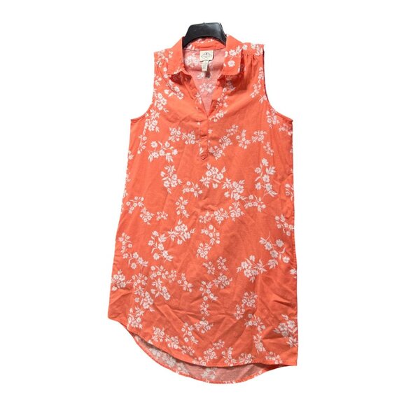 ST. John's Bay - Women's Loose Sleeveless Dress - Orange Floral - Medium - Picture 14 of 14